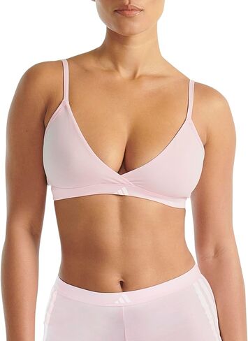 Adidas Womens 3 Stripes Active Essentials Cotton Triangle Wrap Bralette in Saudi Arabia