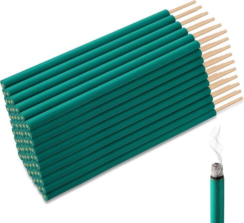 Qualirey 36 PCS عصي البخور السترونيلا ، عصي السترونيلا الخضراء للخارج المصنوعة من النباتات الطبيعية ، تصل إلى 12 قدمًا لفناء الفناء الخلفي للتخييم النزهات الأنشطة في الهواء الطلق in Kuwait