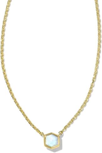 Kendra Scott Davie Pendant Necklace, 18k Gold Vermeil, Opal in Saudi Arabia
