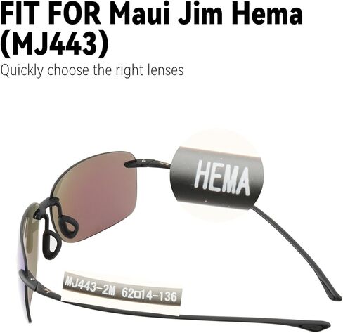 IMINTA Replacement Lenses for Maui Jim Hema (443 Series) Sunglasses in Saudi Arabia