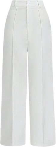 GORGLITTER Women's High Waisted Dress Pants Casual Dressy Work Wide Leg Pleated Pants Business Trousers Slacks Pants in Saudi Arabia