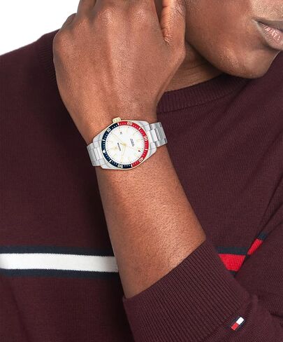 Tommy Hilfiger TH85 Men's Watch - Japanese Automatic Movement on Stainless Steel Bracelet - 10 ATM Water Resistance - Gift for Him - Premium Fashion Timepiece for All Occasions - 40mm in Saudi Arabia