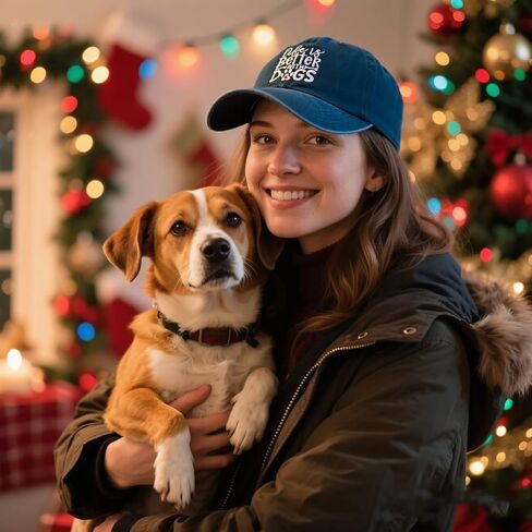 هدايا YQZUWUXE Dog Mom للنساء، الحياة المطرزة أفضل مع قبعة الكلاب، قبعة بيسبول قطنية قابلة للتعديل لمحبي الكلاب in Saudi Arabia