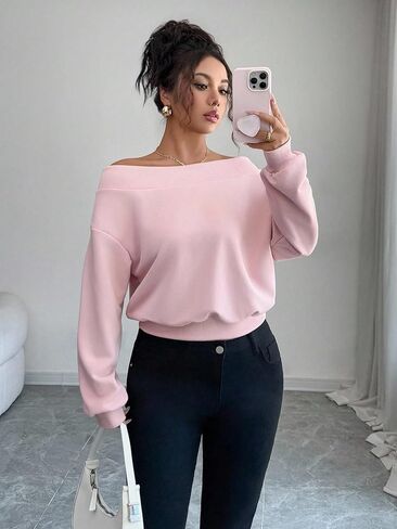 Sweater Women Long Sleeve Crewneck Cute Sweaters Casual Sweater Winter Sweaters in Saudi Arabia