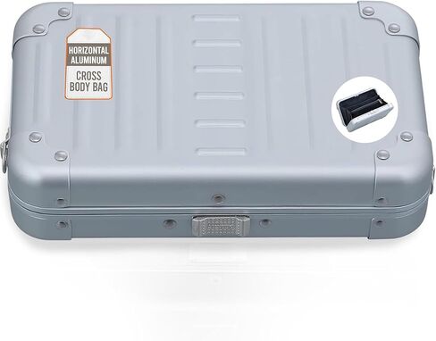 Aleon Aluminium Crossbody Case - مدمجة على الكتف وحقيبة للسفر - حقيبة Crossbody العصرية (Onyx) in Kuwait