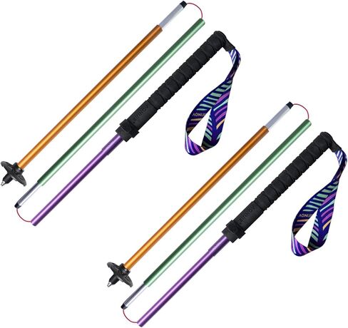 Aonijie Trail Running Poles 2 PCS أعمدة الرحلات في الهواء الطلق قابلة للطي ألومنيوم سبيكة عصي القفل السريع للغاية للتخييم المشي لمسافات طويلة ماراثون in Kuwait
