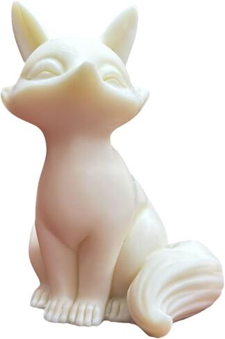 oarehol Fox Statue,Mini Fox Figurine Tea Pet Animal Sculpture for Home Office Car Dashboard Decor,White Feng Shui Animal Statue Bookshelf Yard Decor in Saudi Arabia