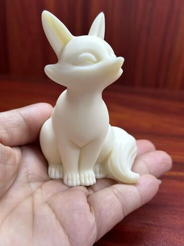 oarehol Fox Statue,Mini Fox Figurine Tea Pet Animal Sculpture for Home Office Car Dashboard Decor,White Feng Shui Animal Statue Bookshelf Yard Decor in Saudi Arabia
