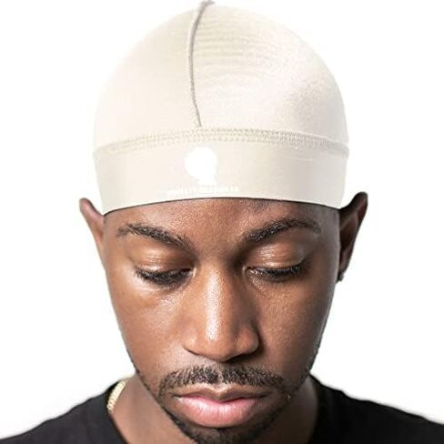 Premium Silky Wave Cap for 360, 540,and 720 Waves, Silky Durag Headwear, Soft Breathable Skullies Beanies for Sleeping, Shower (Silver) in Kuwait