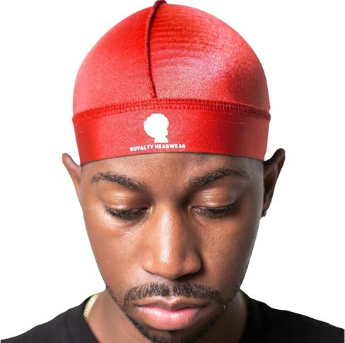 Premium Silky Wave Cap for 360, 540,and 720 Waves, Silky Durag Headwear, Soft Breathable Skullies Beanies for Sleeping, Shower (Silver) in Kuwait