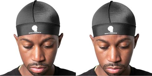 Premium Silky Wave Cap for 360, 540,and 720 Waves, Silky Durag Headwear, Soft Breathable Skullies Beanies for Sleeping, Shower (Silver) in Kuwait