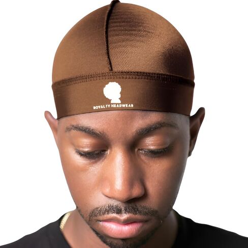 Premium Silky Wave Cap for 360, 540,and 720 Waves, Silky Durag Headwear, Soft Breathable Skullies Beanies for Sleeping, Shower (Silver) in Kuwait