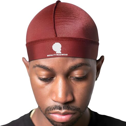 Premium Silky Wave Cap for 360, 540,and 720 Waves, Silky Durag Headwear, Soft Breathable Skullies Beanies for Sleeping, Shower (Silver) in Kuwait