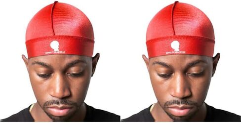 Premium Silky Wave Cap for 360, 540,and 720 Waves, Silky Durag Headwear, Soft Breathable Skullies Beanies for Sleeping, Shower (Silver) in Kuwait