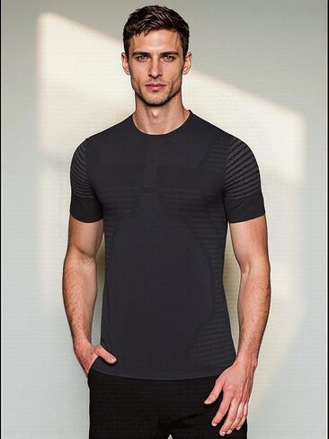Men's Activewear Short Sleeve T-Shirt Gym Training Top for Workout Running and Casual Daily Wear in Saudi Arabia