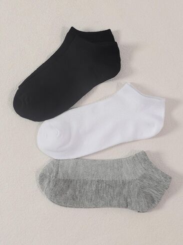 10-Pack Ankle Socks for Men and Women,Semi-Mesh Breathable Comfor No-Show Athletic Socks,White/Black/Gray Assortment in Saudi Arabia