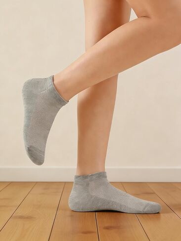10-Pack Ankle Socks for Men and Women,Semi-Mesh Breathable Comfor No-Show Athletic Socks,White/Black/Gray Assortment in Saudi Arabia