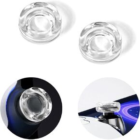 DLseego Thumb Grips Caps for Playstation Portal Remote Player, Full Protection Anti-Slip & Anti-Scratch Anti-Fingerprint Protective Cartoon Button Cap Cover 4 Thumb Stick Caps - White