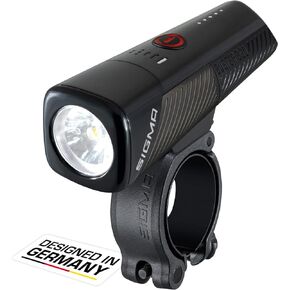 Sigma Buster 800 Bicycle Front Light for Night Rides, Races, 800 Lumen, 170m/557 feet Beam Range, 5 Preset Light Modes, Flexible Mounting, 360 Degree Adjustable Bracket, IPX4 Rated, Light Guide