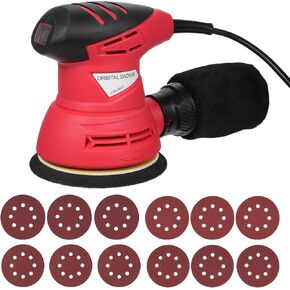 Lepmerk 5-inch Random Track Sander 12 Sheets of Sandpaper 240W/2.0A 12000 RPM Circular Sander High-Performance Woodworking Dust Removal System Including Dust Removal Bags in Kuwait
