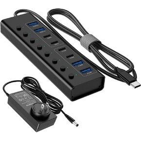 USB C Docking Station 8IN 1 Aluminum Powered USB HUB