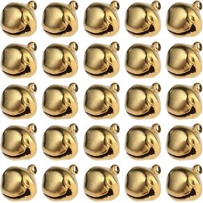 WINOMO Gold Gingle Bells Bulk for Jewelry Making and Christmas Tree Wedding Decoration 12mm 100PCS in Kuwait