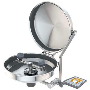 Guardian G1814BC GUARDIAN Stainless Steel Wall Mounted Eyewash with Bowl and Cover, 20 lb, One Size, Silver