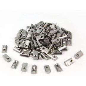 Zeberoxyz 100pcs 2020 Series M4 Roll in Spring Loaded T Nuts for 20 Series Standard 6mm T-Slot 2020 2040 2060 2080 Aluminum Extrusion Profile Accessories (M4)
