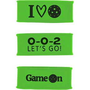 Palms-O-Aces Pickleball Grip Bands – Secures Grip Tape – One Size Fits All Paddle Handles – Silicone Pickleball Paddle Band - Embossed Design Custom Pickleball Bands - Pickleball Paddle Bands