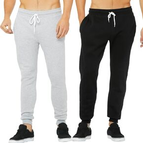 JIHUILAI Mens Sweatpants Fleece Active Workout Jogger Pants Slim Fit Bottom Sweatpants S-3XL