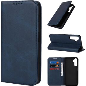 Jaorty Samsung Galaxy A25 5G Phone Case Wallet with Card Holder for Women,Crossbody Case for Samsung Galaxy A25 with Strap Lanyard,Zipper Pocket Magnetic Flip Leather Case,Blue