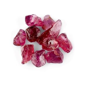 25 carats Natural Raw Rhodolite Garnet Rough Gemstone, Healing Chakra Stones, Wholesale Lot, Birthstone Energy DIY Craft Stone, Raw Loose Crystals for Wire Wrapping, Jewelry Making Supply