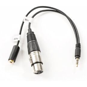 Movo TCB2 XLR Microphone to TRRS Smartphone Adapter with Headphone Jack - Compatible with iPhone and Android - XLR Female to 3.5mm Male Y Splitter