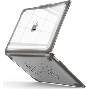 IBenzer Hexact متوافق مع حافظة MacBook Air 13 بوصة 2022 2021 2020 M1 A2337 A2179 A1932، حافظة حماية شديدة التحمل مع قفل شاشة لجهاز Mac Air 13 مع معرف اللمس، وردي، AT13-PKSH