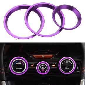 AC Climate Control Knob Outer Ring Covers Volume Air Conditioner Switch Trim Compatible for Subaru Forester 2019-2021 Crosstrek 2018-2022 Impreza 2017-2022 Interior Conditioning Accessories -Pink