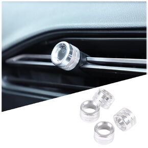 Tumukiw Center Console Knob Trim Ring Air Conditioning Vent Knob Cover Compatible with Subaru WRX 2022 2023 Air Condition Knob Trim Aluminum Car Air Condition Vent Control Trim Ring 4PCS (Red)