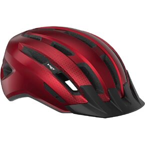 MET Downtown MIPS Bike Helmet - Red Glossy, Small/Medium