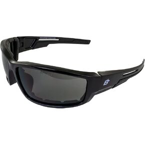 Birdz Eyewear Swoop Anti-Fog Padded Motorcycle Sunglasses Black Frame Smoke Lens (Clear)