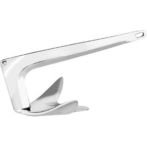 ISURE MARINE Stainless Steel Bruce Style Claw Force Boat Anchor 2.2lbs (1kg) Heavy Duty Marine Grade Polished