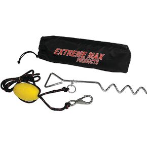 Extreme Max 3006.6826 BoatTector Complete PWC Screw Anchor Kit with Rope, Marker Buoy, and Storage Bag