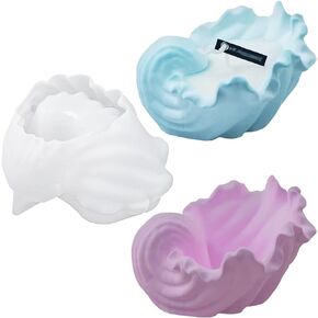 شمعة سفينة قالب من السيليكون شكل محارة الراتنج قالب Tealight شمعة حامل الراتنج قوالب صينية تخزين قالب الحاويات لتقوم بها بنفسك زارع عصاري الاسمنت الفن الحرفية مجوهرات حلية حامل الحلوى ديكور in Kuwait