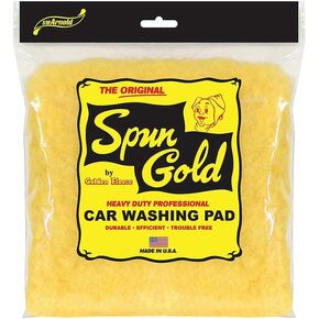 SM Arnold Spun Gold™ Professional Grade 9" x 9" Car Wash Pad: Durable, Efficient, Scratch-Proof for Ultimate Vehicle Cleaning | Ideal for Auto Detailing and Maintenance, Ergonomic No-Cuff Design