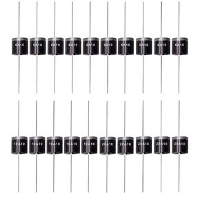 40Pcs Rectifier Diode Kit,20Pcs 6A10 10Pcs 10A10 10Pcs 20A10 Rectifier Diode 1000 Volt Electronic Silicon Diodes