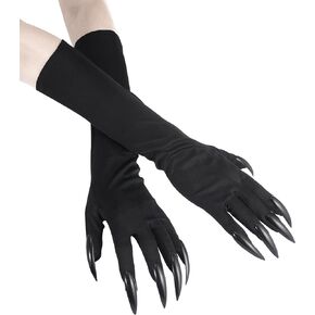 قفازات Roicaholy Paw - قفازات مخالب للهالوين فستان القطة السوداء جاكوار التنكري، زوج واحد