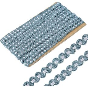 uxcell 13 Yard Gimp Braid Trim 3/8 Inch Polyester Woven Braid Trim Upholstery Trim Decorative Gimp Trim for DIY Crafts Sewing Curtain Slipcover Costume, Blue