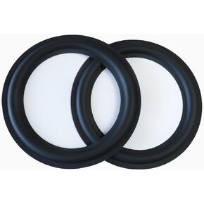 SPATHIPHYLLUM 2pcs 6 inch / 156mm Rubber Speaker Foam Edge Surround Rings Replacement Parts for Speaker Repair or DIY (Black)