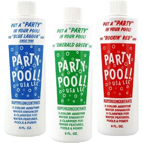 Additive Party Pool Color Bundle: Blue Lagoon, Green Lagoon, Rockin Red, 8 Ounces Each