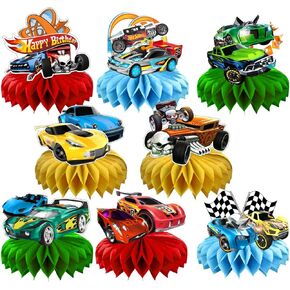 8 قطع من زخارف الطاولة المركزية للسيارات الساخنة للعجلات ومستلزمات حفلات أعياد الميلاد in Kuwait