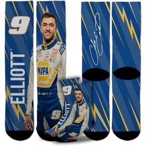 For Bare Feet NASCAR Chase Elliott Big Energy Crew Sock Size Large