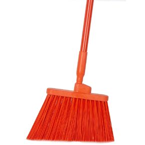 SPARTA Plastic Broom Head, Angled, Un-Flagged for Large Debris Indoor, Outdoor, Home, Restaurant, Lobby, Office, 12 Inches, Black